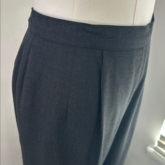 Vtg Talbots Wool Blend High Waist Pleated Trousers 30” Gray Dark Academia USA - Picture 4 of 11